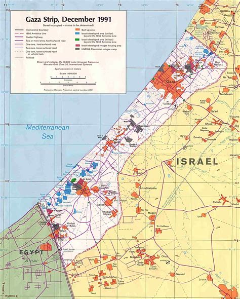 Key Principles of MAP Map of Gaza and Israel